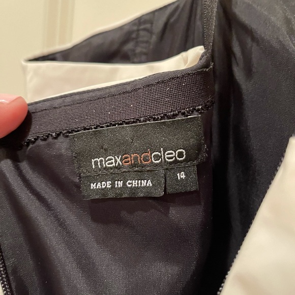 Max & Cleo strapless cocktail dress black & white - Picture 4 of 4